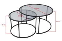 Set măsuţe cafea Hanah Home Black-Grey 80 60 imaginea #7 — magazin online Desire.md