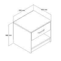Noptieră Hanah Home Grande 3622 Oak imaginea #5 — magazin online Desire.md