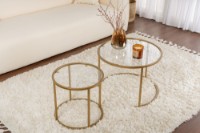 Set măsuţe cafea Hanah Home Gold-Transparent 60 42 imaginea #3 — magazin online Desire.md