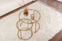 Set măsuţe cafea Hanah Home Gold-Transparent 60 42 imaginea #4 — magazin online Desire.md