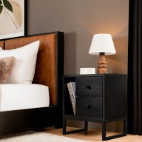 Noptieră Hanah Home Glimmer Wood Black/Black imaginea #2 — magazin online Desire.md