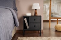 Noptieră Hanah Home Glimmer Wood Black/Black imaginea #3 — magazin online Desire.md