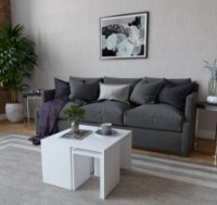 Набор журнальных столиков Hanah Home Ortanca White фото №3 — интернет-магазин Desire.md