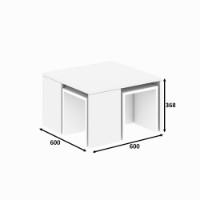 Набор журнальных столиков Hanah Home Ortanca White фото №4 — интернет-магазин Desire.md