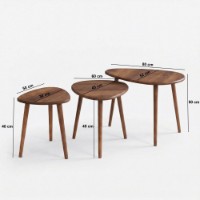 Набор столиков Hanah Home Alvin Walnut фото №6 — интернет-магазин Desire.md