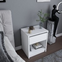 Noptieră Hanah Home Sheridan White imaginea #2 — magazin online Desire.md