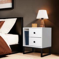 Noptieră Hanah Home Glimmer White/Black imaginea #2 — magazin online Desire.md
