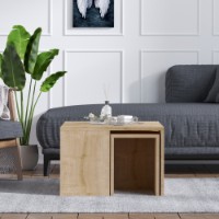 Набор журнальных столиков Hanah Home Ortanca Sapphire Oak фото №2 — интернет-магазин Desire.md
