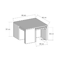 Набор журнальных столиков Hanah Home Ortanca Sapphire Oak фото №3 — интернет-магазин Desire.md