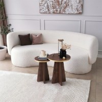 Набор журнальных столиков Hanah Home Mushroom 2 Gold/Walnut