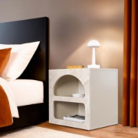 Noptieră Hanah Home Lorin Traverten Marble Sandstone imaginea #2 — magazin online Desire.md