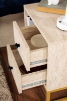 Noptieră Hanah Home Glimmer Travertine/Gold imaginea #4 — magazin online Desire.md
