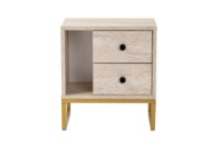 Noptieră Hanah Home Glimmer Travertine/Gold imaginea #5 — magazin online Desire.md