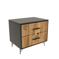Noptieră Hanah Home Felicita Anthracite/Oak imaginea #2 — magazin online Desire.md