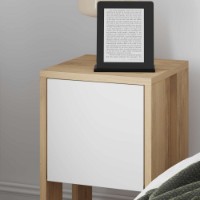 Noptieră Hanah Home Ema Sapphire Oak/White imaginea #4 — magazin online Desire.md