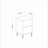 Noptieră Hanah Home Imaj Marble/White/Gold imaginea #6 — magazin online Desire.md