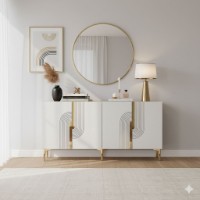 Тумба Hanah Home Meyra 150 White/Gold