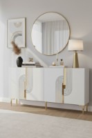 Тумба Hanah Home Meyra 150 White/Gold фото №2 — интернет-магазин Desire.md