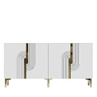 Тумба Hanah Home Meyra 150 White/Gold фото №3 — интернет-магазин Desire.md