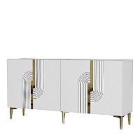Тумба Hanah Home Meyra 150 White/Gold фото №4 — интернет-магазин Desire.md