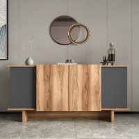 Dulăpior Hanah Home Diana Anthracite/Walnut