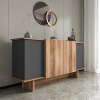Dulăpior Hanah Home Diana Anthracite/Walnut imaginea #3 — magazin online Desire.md