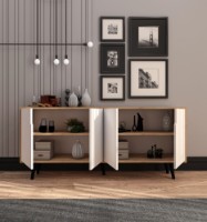 Тумба Hanah Home Latina Modern 180 Sapphire Oak/White фото №3 — интернет-магазин Desire.md