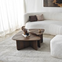 Набор журнальных столиков Hanah Home Ballare Set Walnut фото №4 — интернет-магазин Desire.md