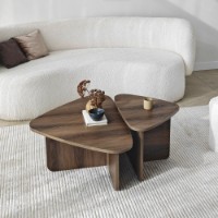 Набор журнальных столиков Hanah Home Ballare Set Walnut фото №6 — интернет-магазин Desire.md