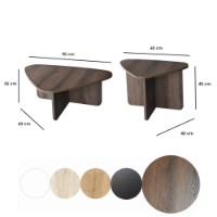 Набор журнальных столиков Hanah Home Ballare Set Walnut фото №10 — интернет-магазин Desire.md