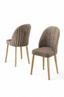 Комплект для столовой Hanah Home Mara Cappuccino/Gold фото №2 — интернет-магазин Desire.md