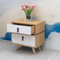 Noptieră Hanah Home Leija Oak/White imaginea #2 — magazin online Desire.md