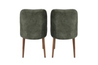 Комплект для столовой Hanah Home Dallas 558 V2 Walnut/Dark Green фото №3 — интернет-магазин Desire.md
