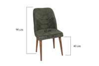 Комплект для столовой Hanah Home Dallas 558 V2 Walnut/Dark Green фото №9 — интернет-магазин Desire.md