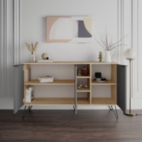 Тумба Hanah Home Clara Oak/Anthracite фото №2 — интернет-магазин Desire.md
