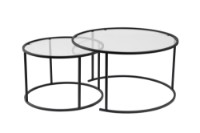 Set măsuţe cafea Hanah Home Aurum 80 60 Black/Transparent imaginea #6 — magazin online Desire.md