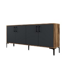 Тумба Hanah Home Kiev Walnut/Anthracite фото №5 — интернет-магазин Desire.md