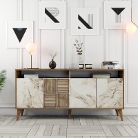 Тумба Hanah Home Milan 160 Walnut/White Marble