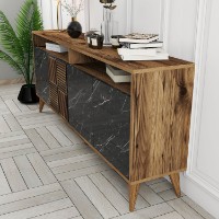 Тумба Hanah Home Milan Walnut/Black Marble фото №4 — интернет-магазин Desire.md
