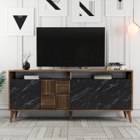 Тумба Hanah Home Milan Walnut/Black Marble фото №5 — интернет-магазин Desire.md