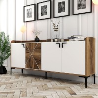 Тумба Hanah Home Venedik Walnut/White фото №2 — интернет-магазин Desire.md