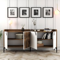 Тумба Hanah Home Venedik Walnut/White фото №3 — интернет-магазин Desire.md