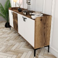 Тумба Hanah Home Venedik Walnut/White фото №4 — интернет-магазин Desire.md