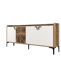 Тумба Hanah Home Venedik Walnut/White фото №6 — интернет-магазин Desire.md