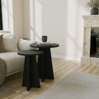Набор журнальных столиков Hanah Home Mushroom 2 Black фото №2 — интернет-магазин Desire.md