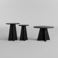 Набор журнальных столиков Hanah Home Mushroom 2 Black фото №3 — интернет-магазин Desire.md
