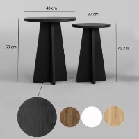 Набор журнальных столиков Hanah Home Mushroom 2 Black фото №5 — интернет-магазин Desire.md