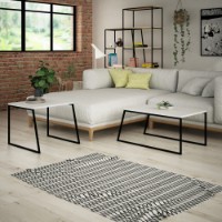 Set măsuţe cafea Hanah Home Pal Orta Sehpa White/Black imaginea #2 — magazin online Desire.md