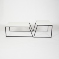 Set măsuţe cafea Hanah Home Pal Orta Sehpa White/Black imaginea #3 — magazin online Desire.md