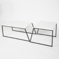 Set măsuţe cafea Hanah Home Pal Orta Sehpa White/Black imaginea #4 — magazin online Desire.md